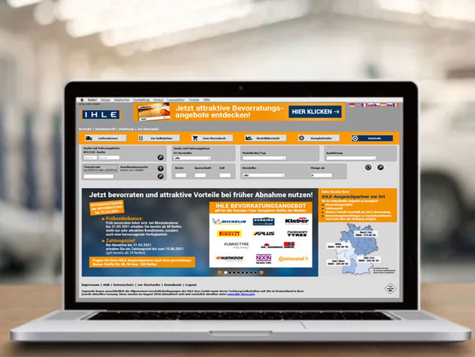 IHLE tires Reifengroßhandel Webshop
