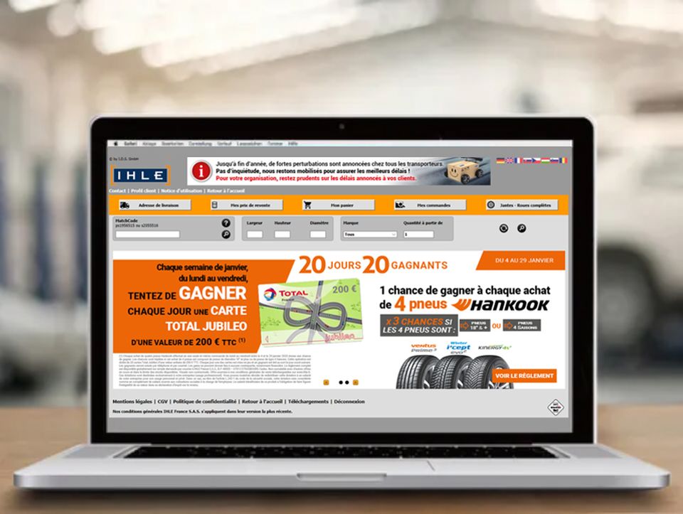 Boutique en ligne IHLE vente de pneus en gros